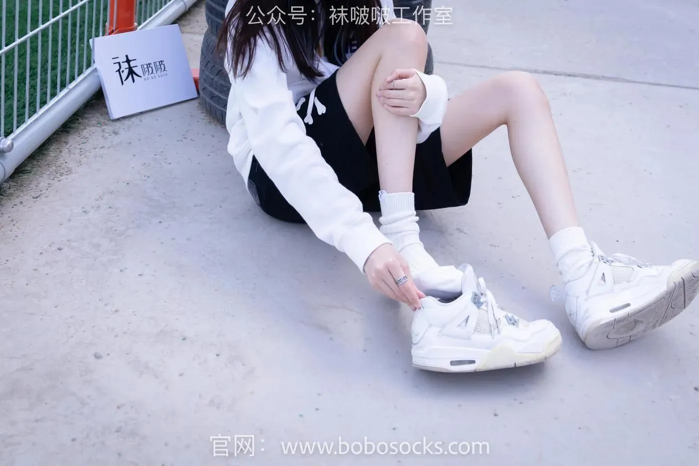 [BoBoSocks袜啵啵]NO.103 稚予-AJ篮球鞋、白棉袜、裸足 [134P]插图